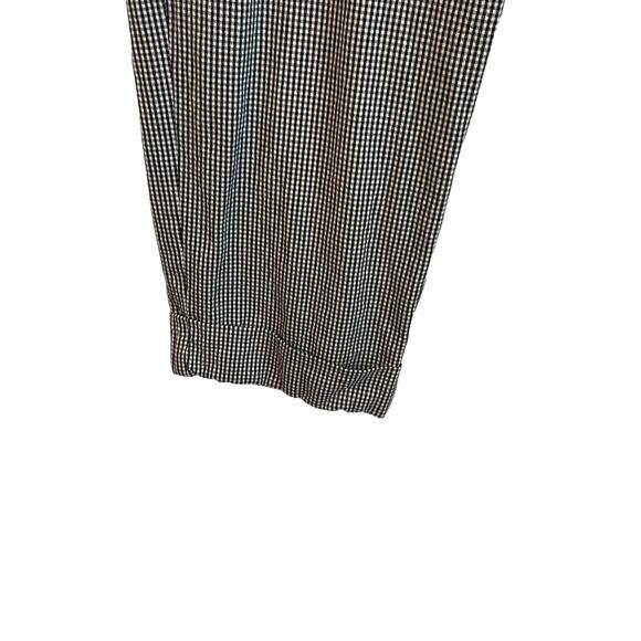 J Jill Women Ankle Pants 16 Petite Stretch Black White Checked Preppy Coastal - Picture 5 of 10